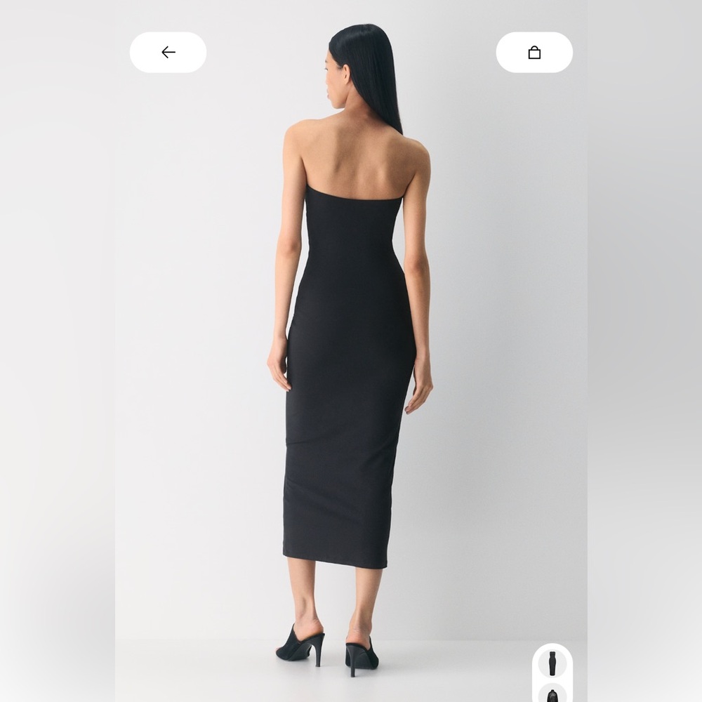 Aritzia Black Strapless Dress
